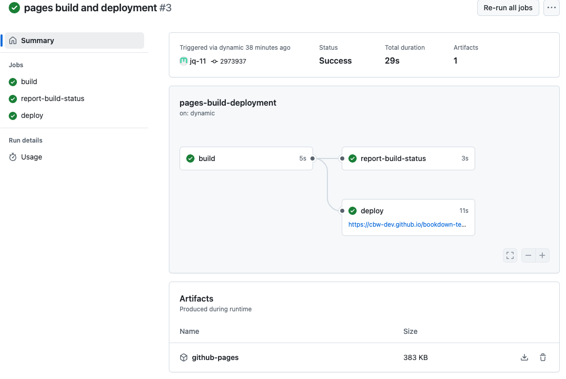 successful deploy