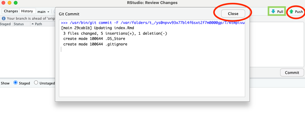 post git commit window