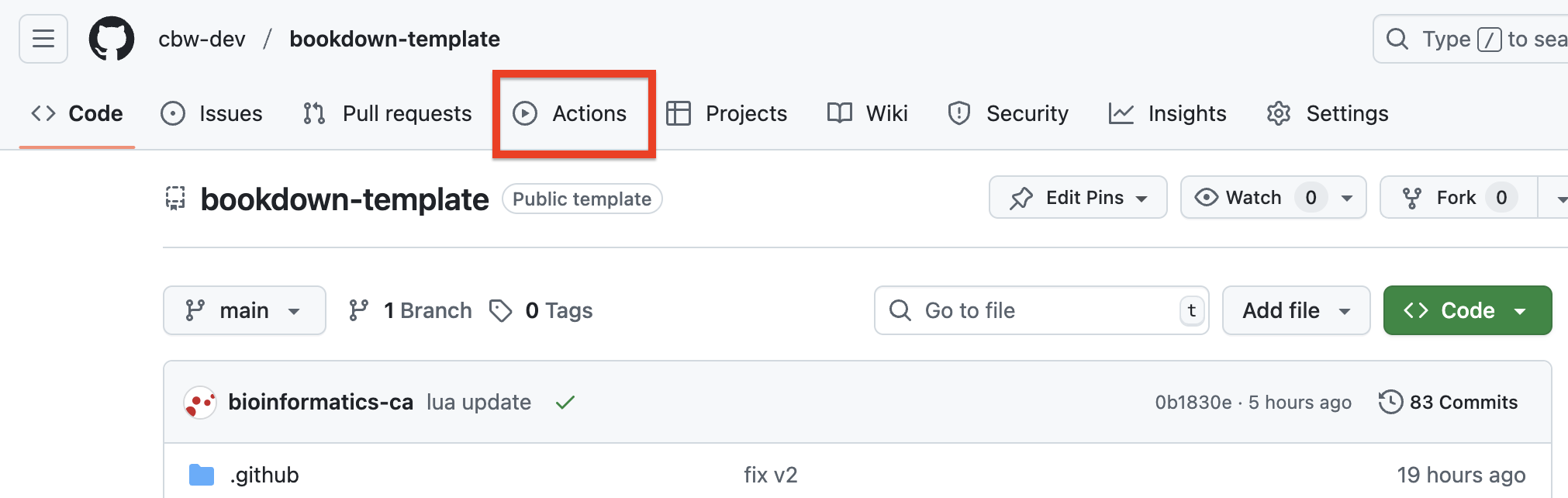 Image showing how to find actions